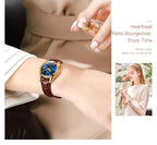 OLEVS Quartz Wristwatch – Leather Strap for Business Casual Wear