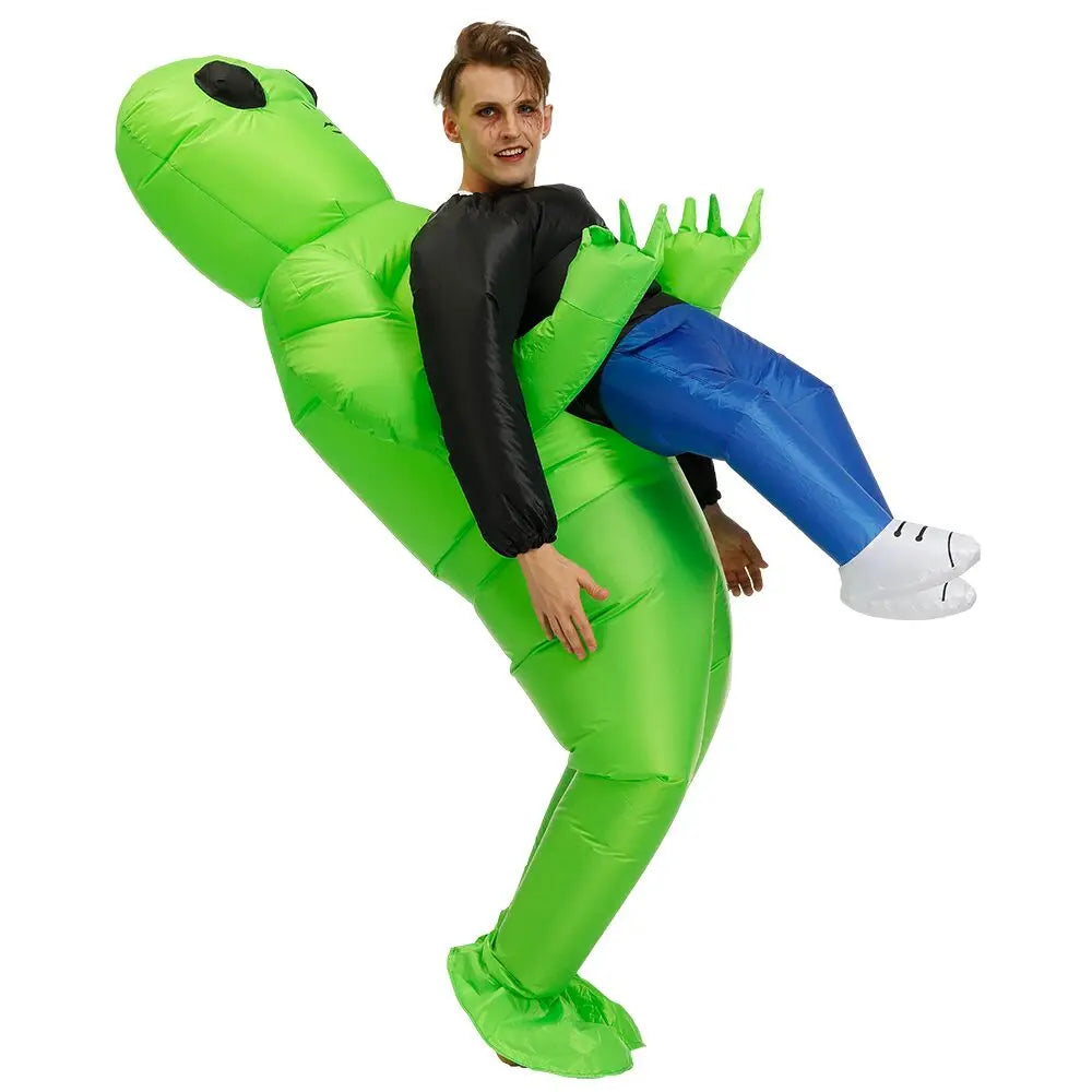 Inflatable Alien Monster Suit – Green Cosplay Costume for Adult Parties