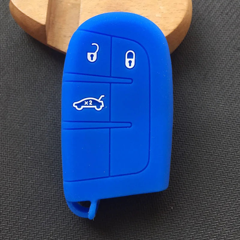Silicone Car Key Case – Protective Fob Cover for Jeep and Chrysler Vehicles