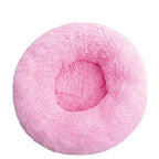 100cm Plush Donut Pet Bed – Calming Round Mat for Large Dogs and Cats