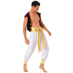 Arabian Prince Costume – Men’s Aladdin Cosplay Outfit for Halloween