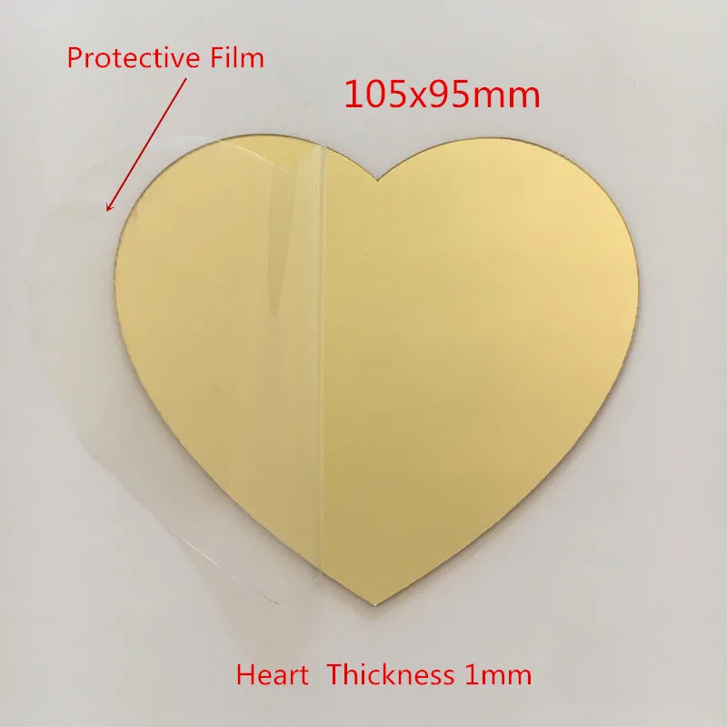 Round Acrylic Mirror Wall Stickers – 100mm Decorative Adhesive Home Decor