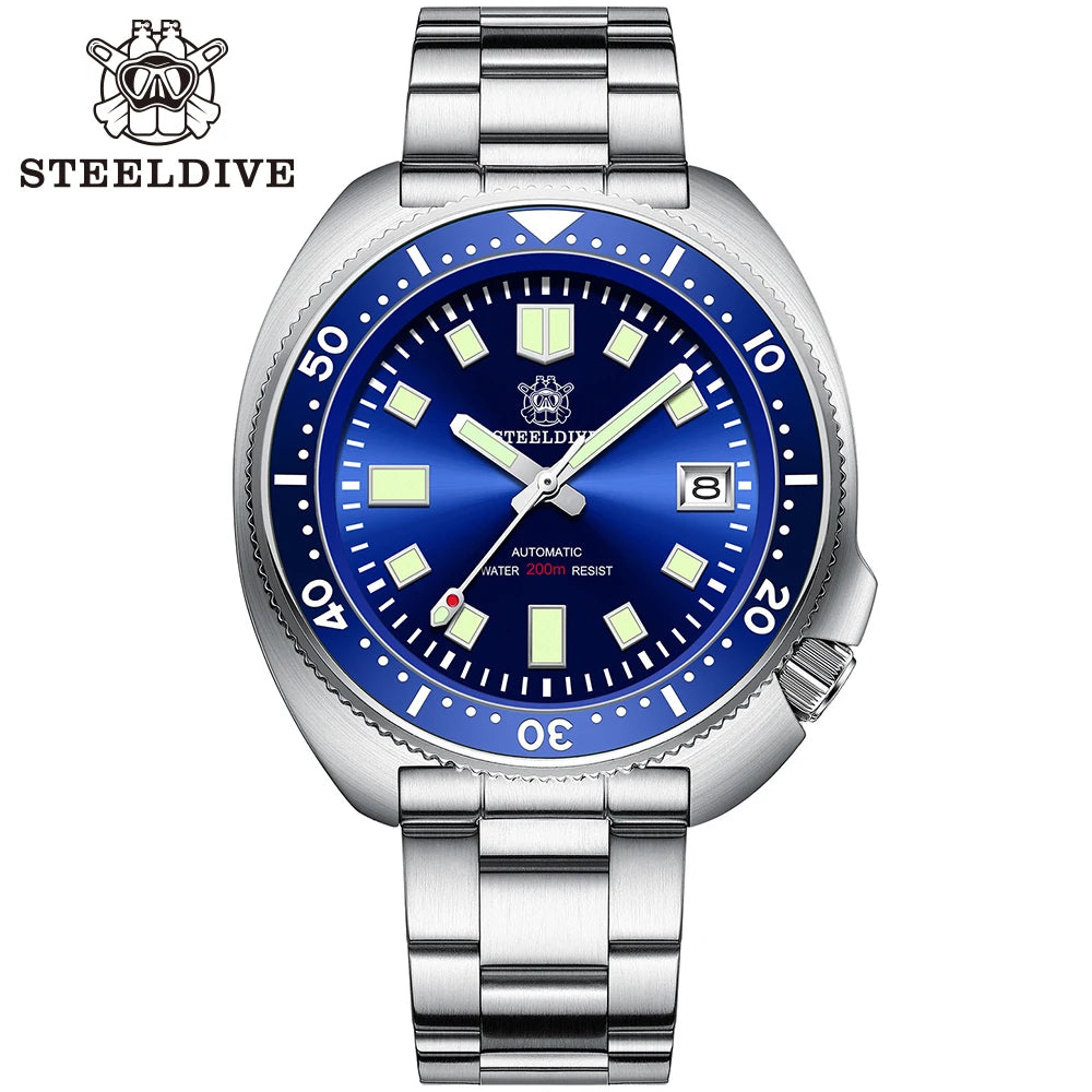 Steeldive NH35 Automatic Dive Watch – 200M Waterproof Turtle for Scuba Diving