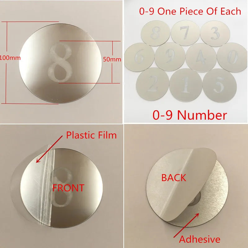 Round Acrylic Mirror Wall Stickers – 100mm Decorative Adhesive Home Decor