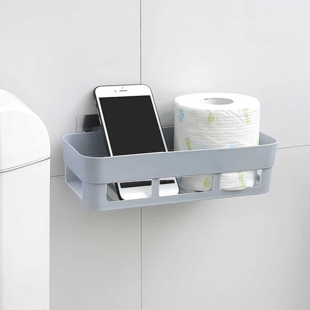 Adhesive Corner Shower Shelf – Wall Mounted Storage for Bathroom and Kitchen