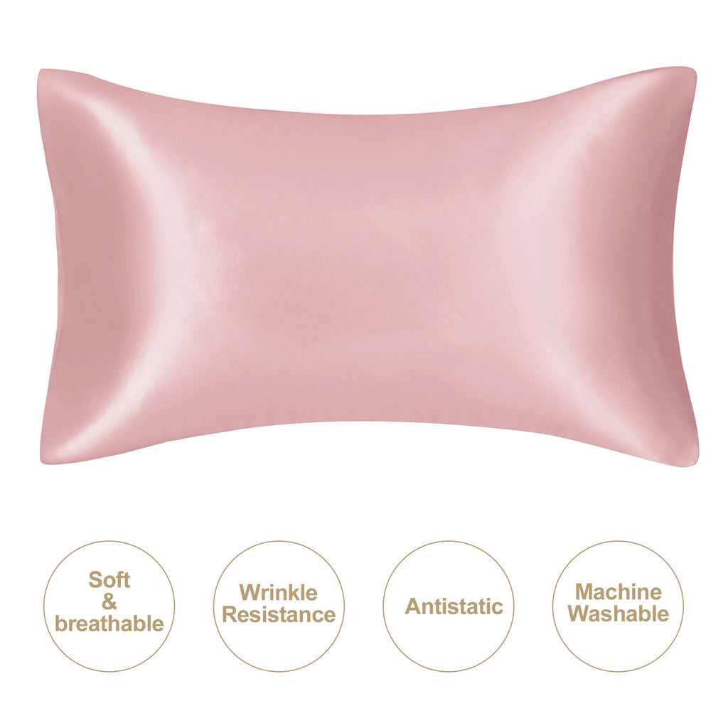 Mulberry Silk Pillowcase – Queen Standard Satin Sleep Case for Hair and Skin