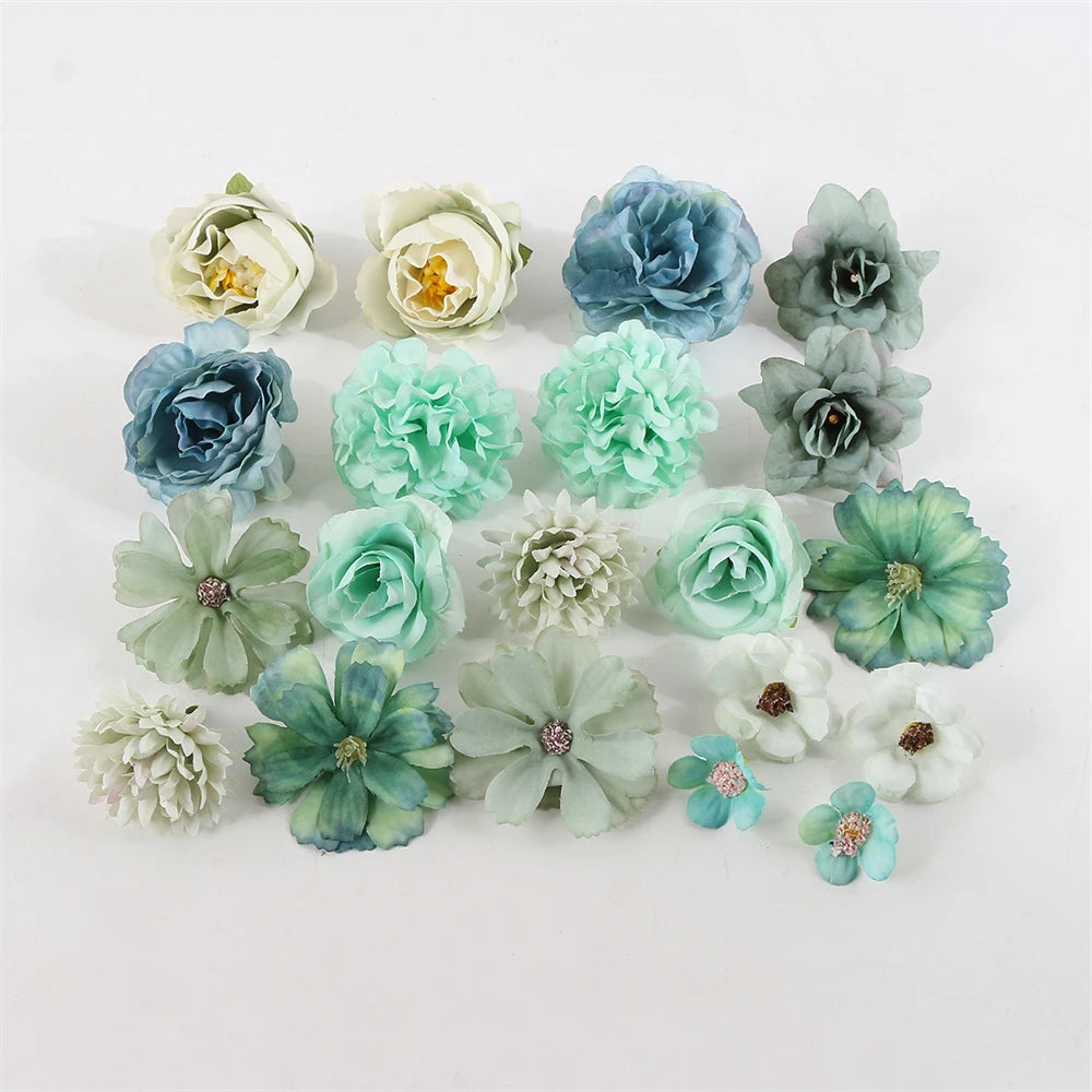 Artificial Flower Heads – Silk Craft Supplies for Wedding Home Decoration