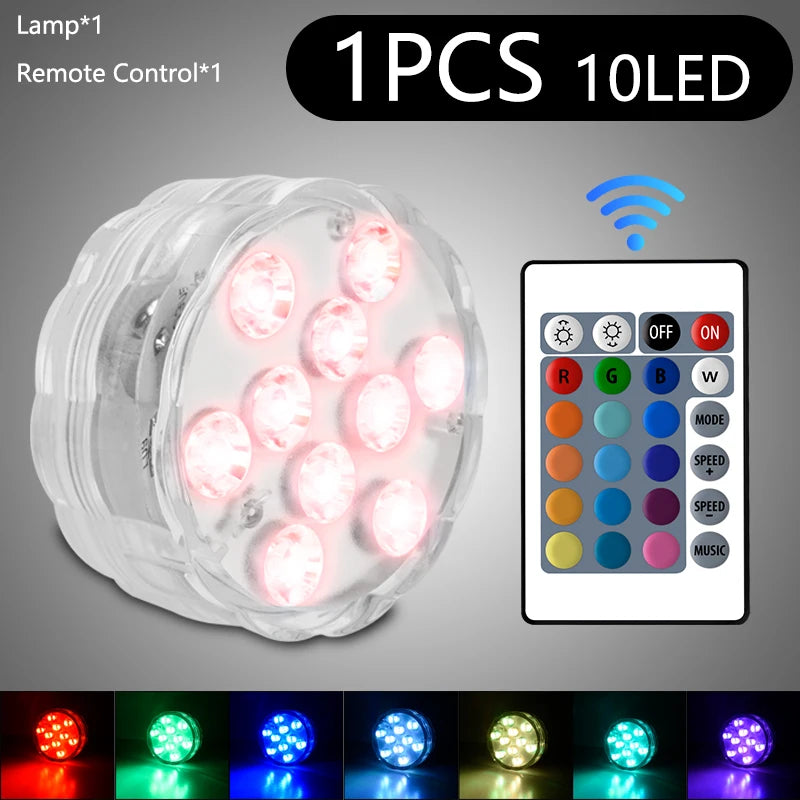 RGB Underwater LED Light – Remote Controlled Lamp for Swimming Pools and Aquariums