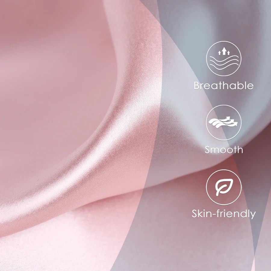 Mulberry Silk Pillowcase – Queen Standard Satin Sleep Case for Hair and Skin