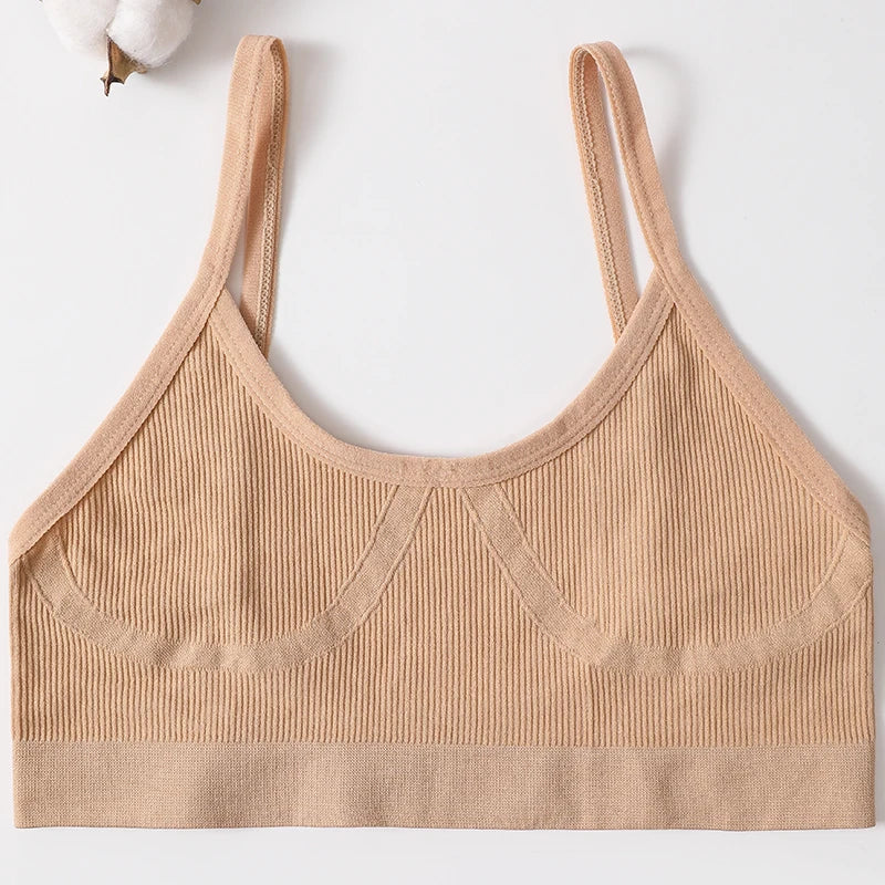 Seamless Push Up Bra – Soft Low Back Crop Top for Everyday Comfort