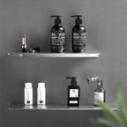 Aluminum Wall Storage Shelf – Bathroom Mirror Organizer for Shower Room