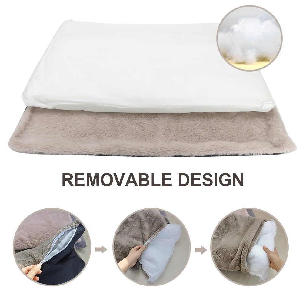 Thick Warm Pet Bed – Plush Sleeping Mat for Small to Large Dogs and Cats