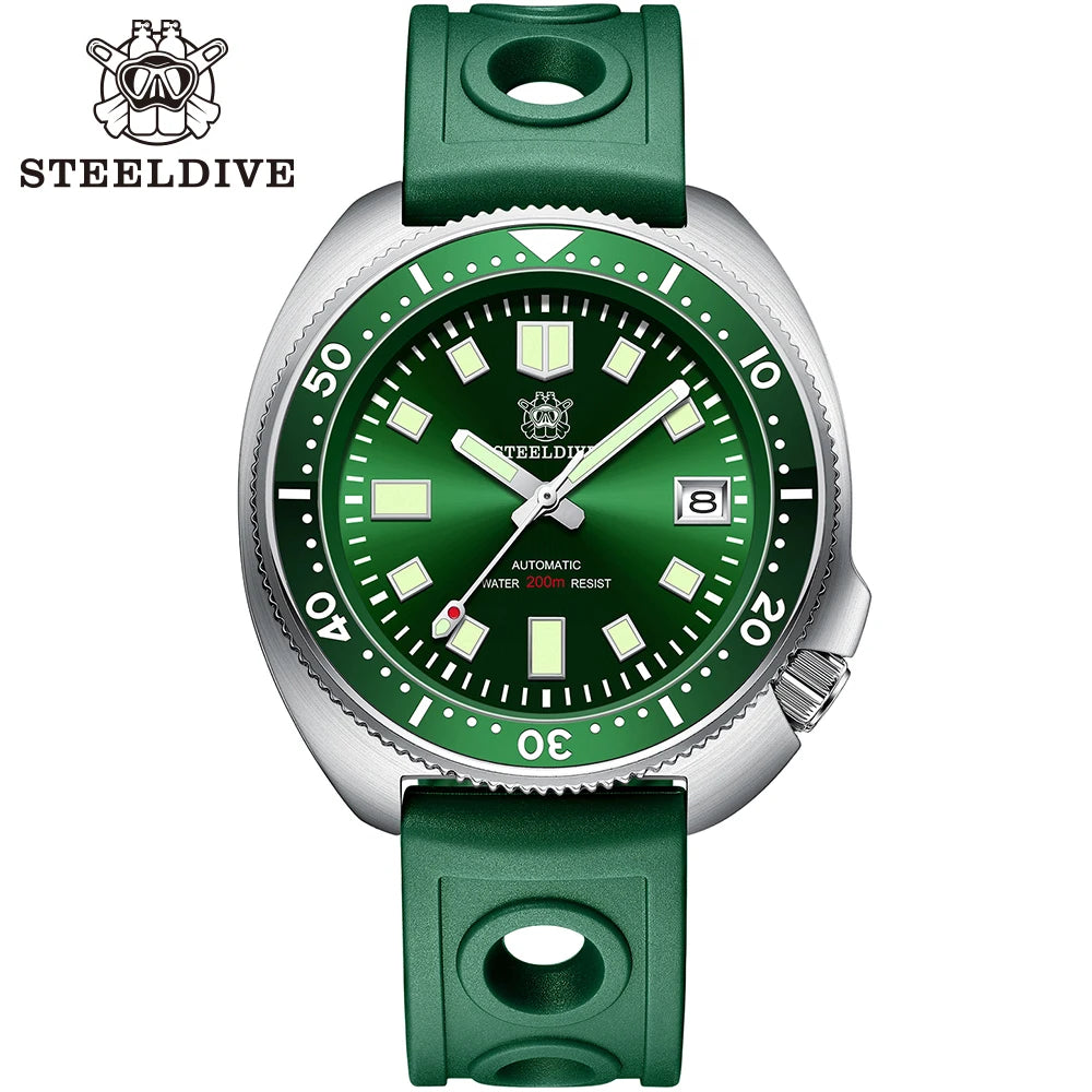 Steeldive NH35 Automatic Dive Watch – 200M Waterproof Turtle for Scuba Diving
