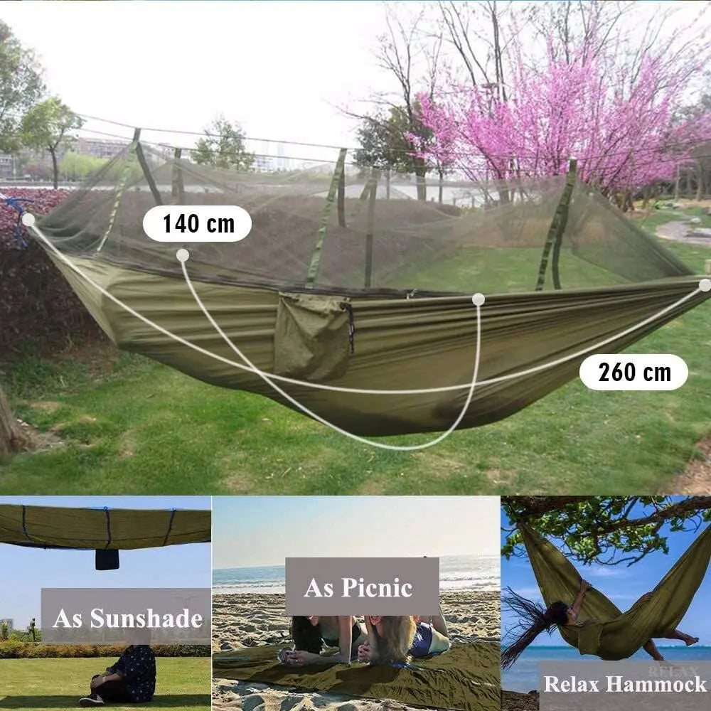 Portable Parachute Hammock – Mosquito Net for Outdoor Camping and Hiking