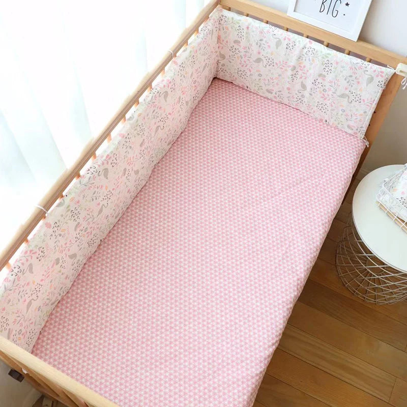 Cotton Star Crib Bumper – Thickened Protective Bedding for Newborn Infants