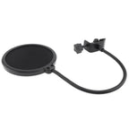 Double Layer Pop Filter – Flexible Mic Wind Screen for Studio Recording