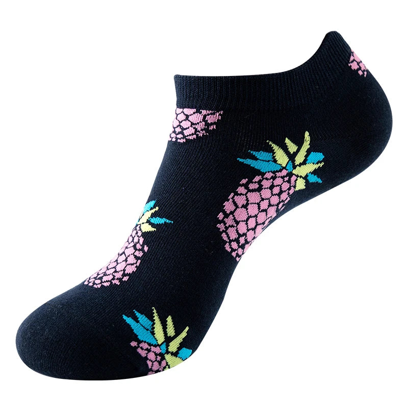 Avocado Cotton Boat Socks – Funny Fruit Pattern for Men and Women