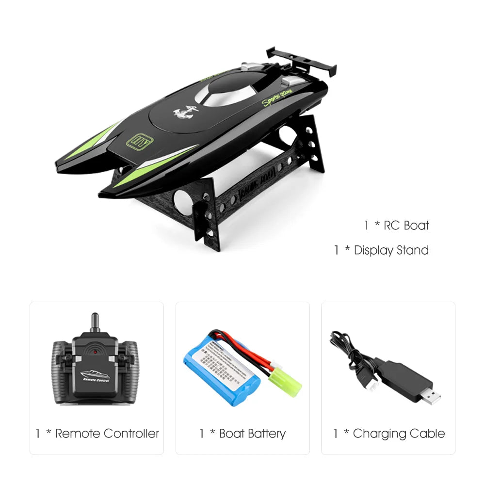 High Speed RC Racing Boat – 2.4G Dual Motor Watercraft for Kids