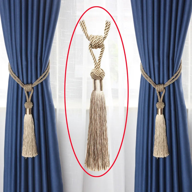 Decorative Tassel Curtain Tiebacks – Elegant Holdbacks for Home Drapery