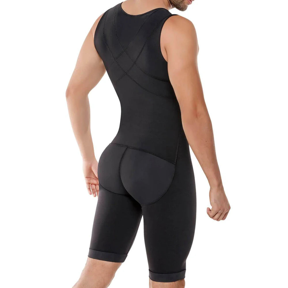 Men's Compression Bodysuit – Tummy Control Shapewear for Slimming and Workout