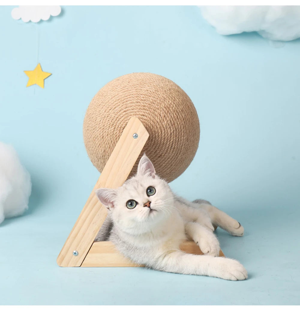Sisal Rope Scratching Ball – Interactive Claw Grinder for Cat Exercise
