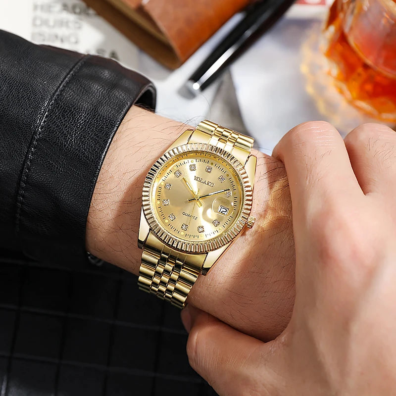 Full Steel Quartz Watch – Luxury Analog Wristwatch for Men