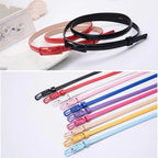 Thin Faux Leather Waist Belt – Adjustable Fashion Accessory for Dress Jeans