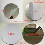 Round Acrylic Mirror Wall Stickers – 100mm Decorative Adhesive Home Decor
