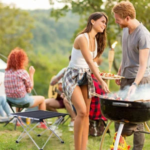 Portable Aluminum Camping Table – Foldable Outdoor Desk for Picnic and BBQ