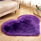 Heart Shaped Plush Carpet – Thickened Bedroom Rug for Home Decor