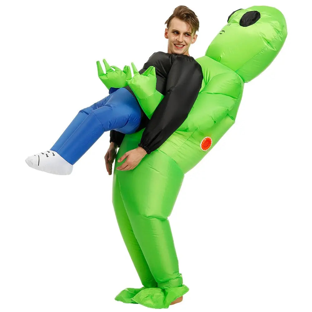 Inflatable Alien Monster Suit – Green Cosplay Costume for Adult Parties