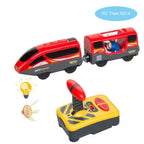 Magnetic RC Electric Train – Diecast Locomotive for Wooden Railway Tracks