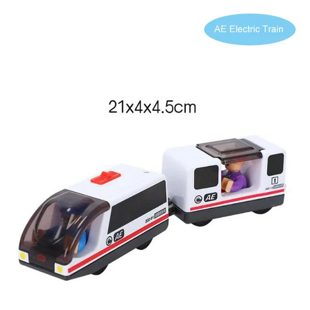 Magnetic RC Electric Train – Diecast Locomotive for Wooden Railway Tracks