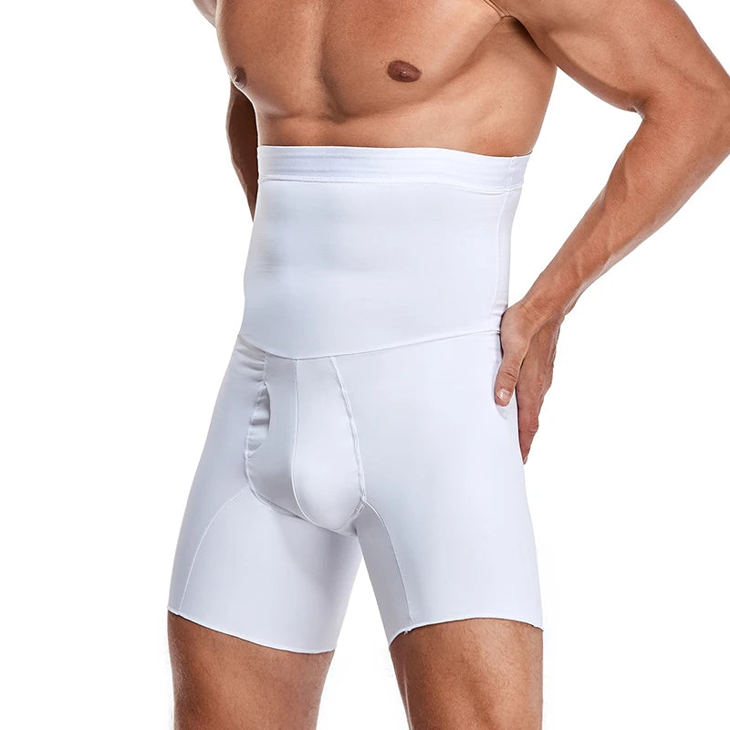 High Waist Compression Shorts – Tummy Control Body Shaper for Men