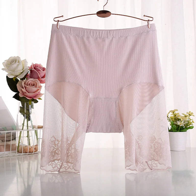 Plus Size Anti-Chafe Shorts – Seamless Lace Underskirt for Summer Comfort