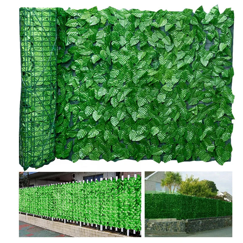 Artificial Ivy Fence Screen – 50x300cm Faux Leaf Hedge for Garden Privacy