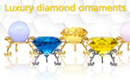 Clear Crystal Diamond Ornament – Glass Home Decor for Wedding and Gifts