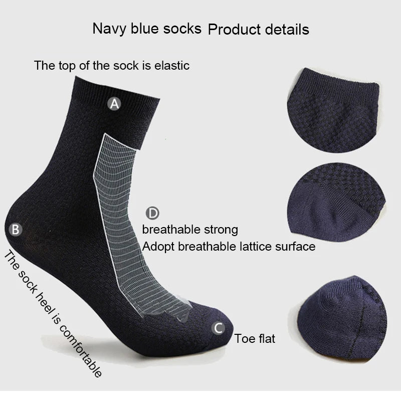 Bamboo Fiber Compression Socks – Men's Business Casual Dress for Comfort