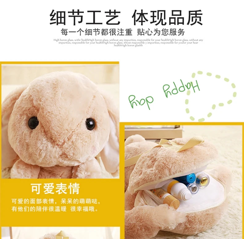 Plush Rabbit Crossbody Bag – Cute Kawaii Animal Shoulder Purse for Girls