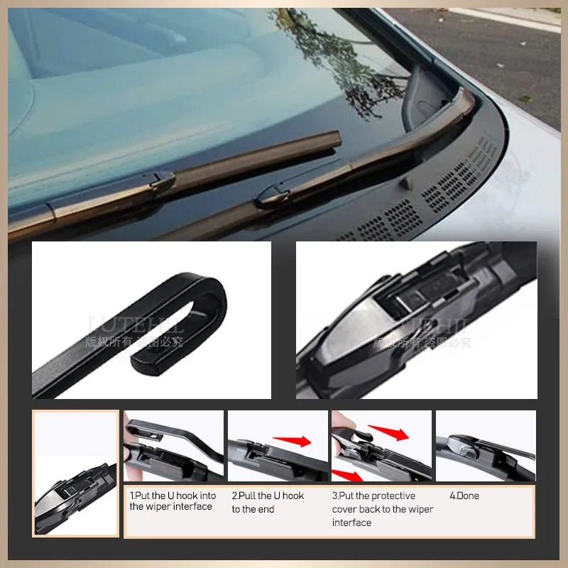 Front Wiper Blades – 26" and 23" Set for Honda Civic 8 European Hatchback