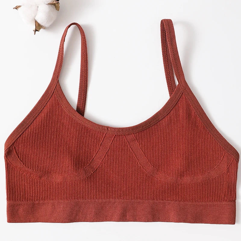 Seamless Push Up Bra – Soft Low Back Crop Top for Everyday Comfort