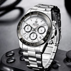 BENYAR Stainless Steel Chronograph Watch – Luxury Quartz for Men
