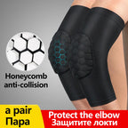 Honeycomb Compression Elbow Pads – Protective Arm Sleeves for Basketball