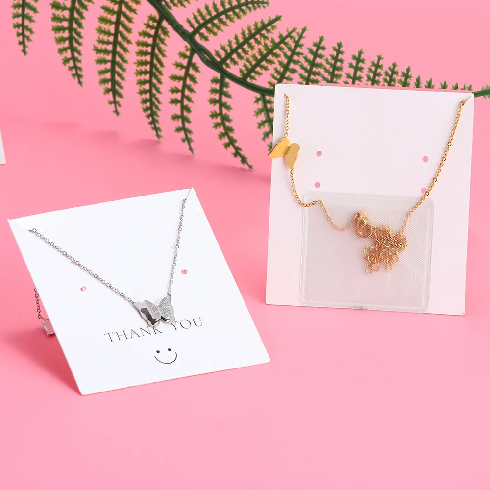 Transparent Jewelry Display Bags – Adhesive Cards for Small Business Packaging