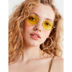 Retro Small Oval Sunglasses – UV400 Gradient Mirror Shades for Festival Wear
