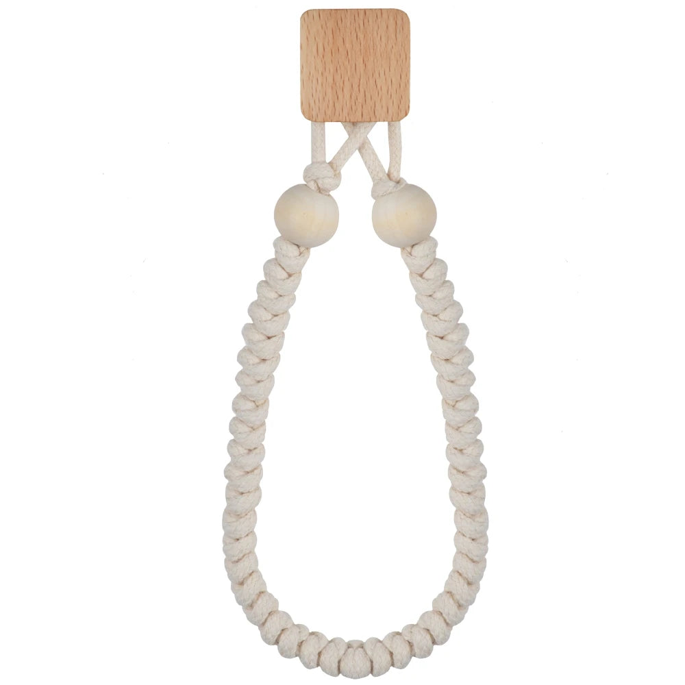 Adhesive Hemp Paper Towel Holder – Wall Mounted Rack for Bathroom Storage