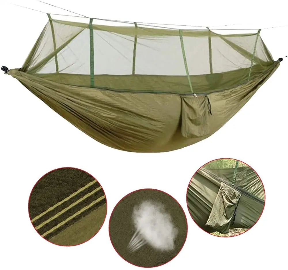 Portable Parachute Hammock – Mosquito Net for Outdoor Camping and Hiking
