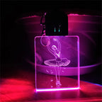 Acrylic LED Keychain – RGB Light Up Key Pendant for DIY Wedding Decor Gifts