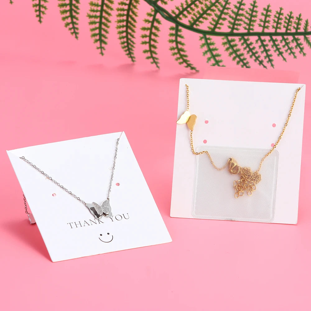 Transparent Jewelry Display Bags – Adhesive Cards for Small Business Packaging