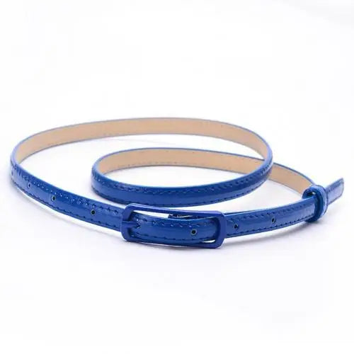 Thin Faux Leather Waist Belt – Adjustable Fashion Accessory for Dress Jeans